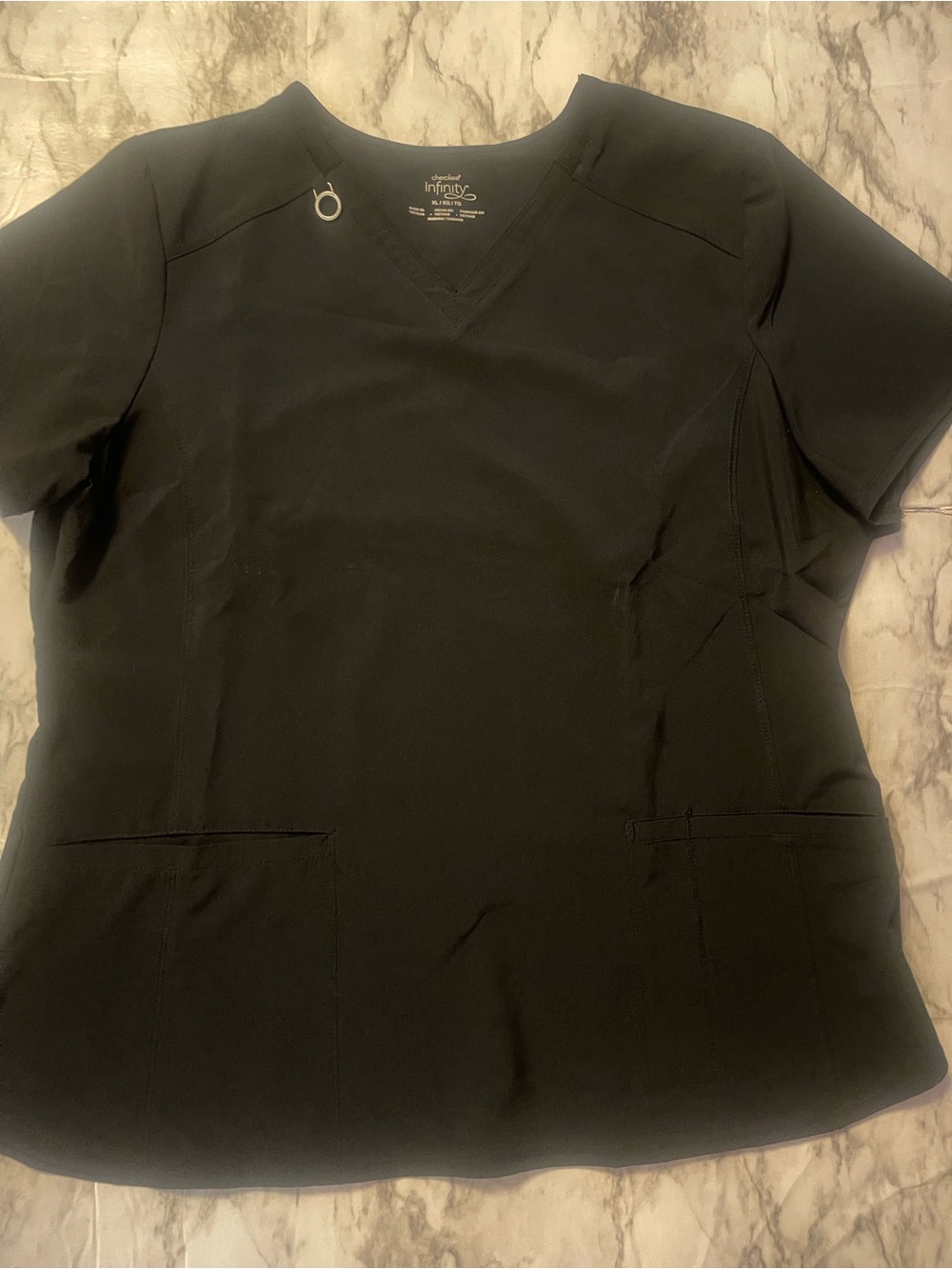 Women's Black Cherokee Infinity Scrub Top